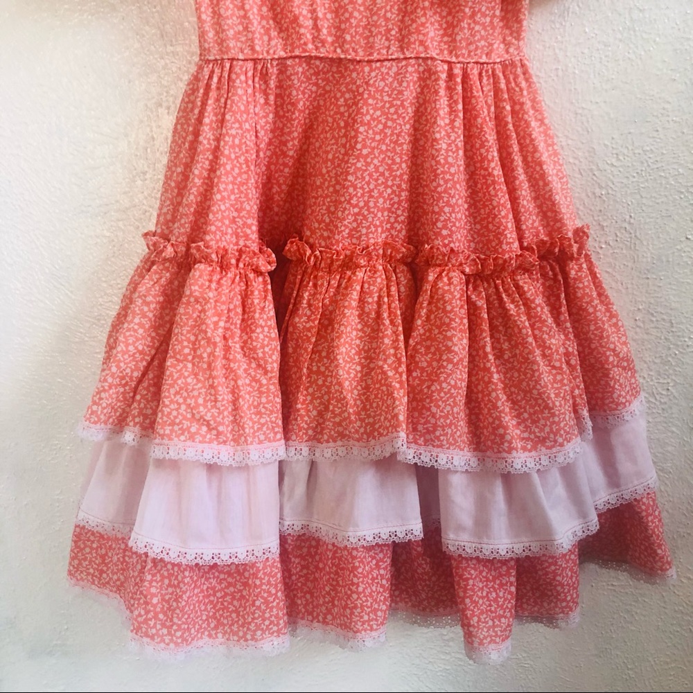 Coral Prairie Ruffle Tiered Dress - Picture 6 of 9
